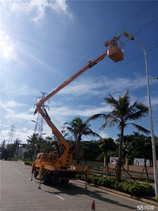 海口路燈維修車出租公司電話價格2_海口程吉高空作業車租賃.